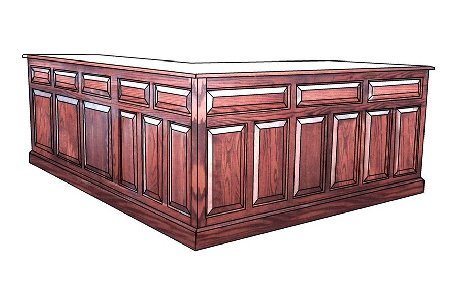 TC177 Traditional Executive L-Desk Back
